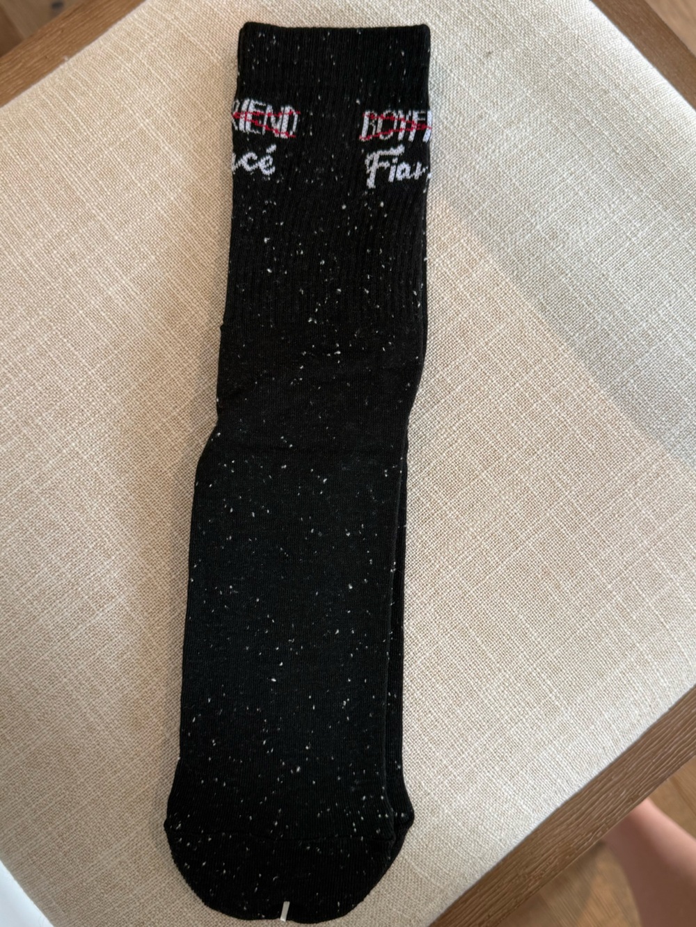 Black Speckled Fiance Men’s Crew Socks